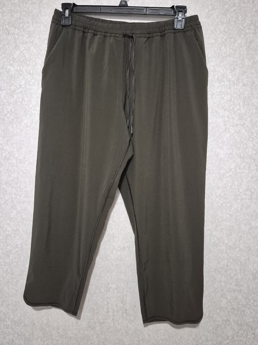 lululemon athletica Olive Green Relaxed Lightweight Drawstring Joggers-Size:12